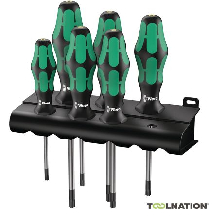 Wera 05028062001 367/6 Juego de destornilladores Kraftform Plus TORX + soporte, 6 piezas - 1