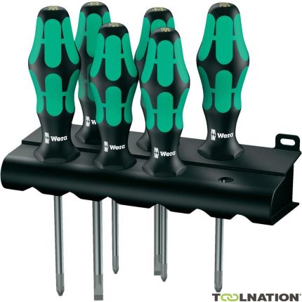 Wera 05105622001 335/350/355/6 Juego de destornilladores Kraftform Plus Punta láser + soporte, 6 piezas - 2