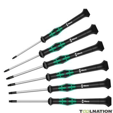 Wera 05118154001 2067/6 Juego de destornilladores Micro TORX BO + soporte, 6 piezas - 1