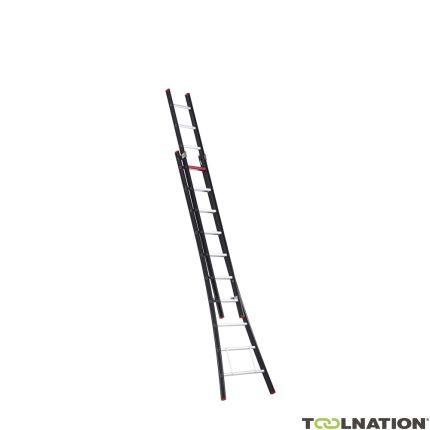 Altrex 241210 Escalera de empuje de 2 tramos Nevada NZO 2052 2 x 10 peldaños - 1