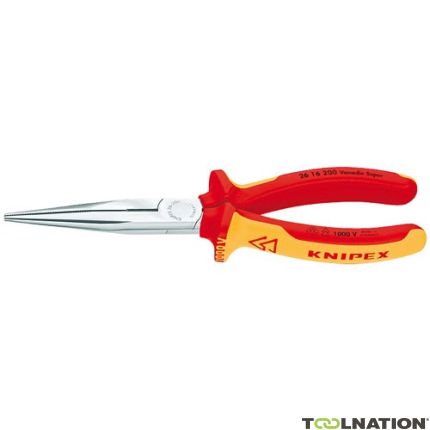 Knipex 26 16 200 2616200 Alicates para teléfonos rectos + cortador lateral VDE 200 mm - 1