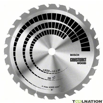Boschw 2608640632 Hoja de sierra circular 180 x 30 x 12T Construct Wood - 1