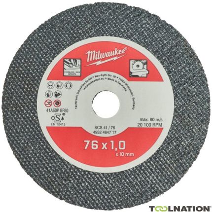 Milwaukee 4932464717 Disco de corte 76 x 10 mm para metal 5 piezas - 1