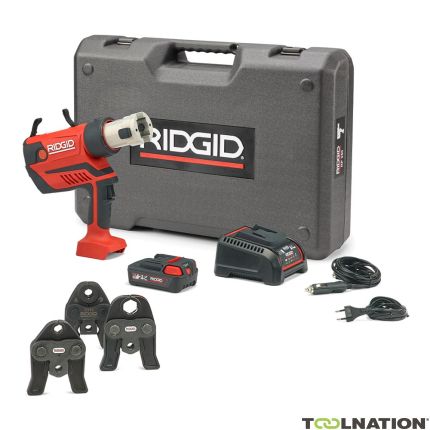 Ridgid 69818 RP350-B Kit Estándar 12 - 108 mm Juego básico de alicates de presión 18V 2.5Ah Li-Ion + mordazas M 15-18-22 - 5