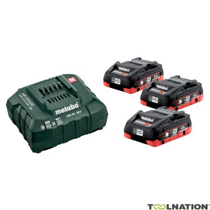 Metabo 685132000 Batería 3 x 18V LiHD 4.0Ah + 1 x cargador ASC 30-36 V - 1