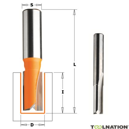 CMT 911.030.11 3 mm Fresa de ranurar con 2 mangos rectos 8 mm - 2