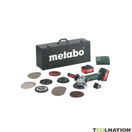 Metabo 600174880 W18LTX Inox Set Amoladora a batería de 18 voltios 5,2Ah Li-Ion - 1