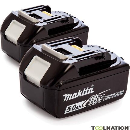 Makita BL1850BDUO BL1850B Duopack - 2 x batería de 18 voltios 5,0Ah Li-Ion - 1