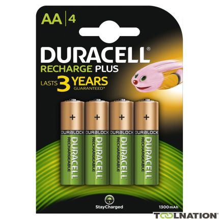 Duracell D039247 Pilas recargables Plus AA 4pcs - 1