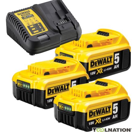 DeWalt DCB115P3-QW DCB115P3 Kit de inicio de 18V (3 baterías de 5,0Ah) + XR multilader - 1