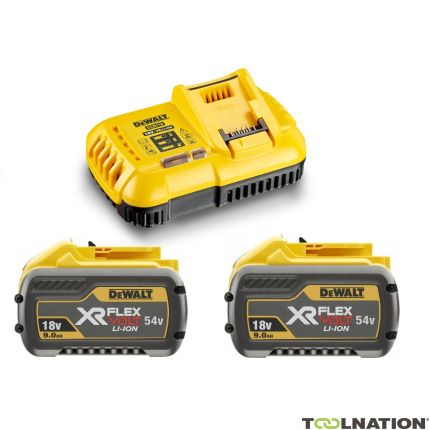 DeWalt DCB118X2-QW Kit de inicio FlexVolt - 2 baterías FlexVolt 54V 9.0Ah Li-Ion + cargador rápido DCB118 - 1