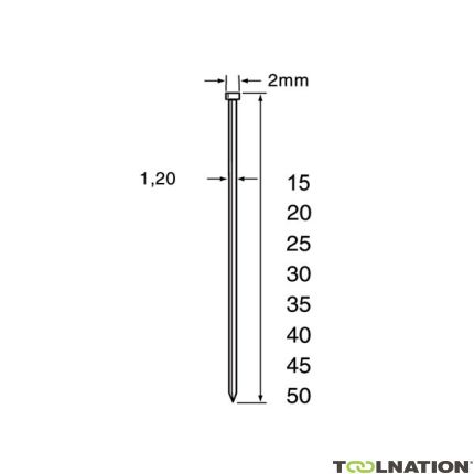 Dutack 5134037 SKN12 Minibrad acero inoxidable 25mm 5000 piezas - 1