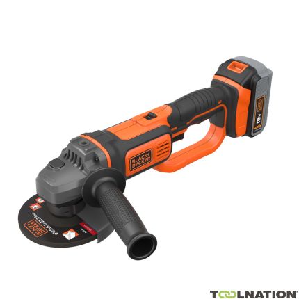 Black & Decker Amoladora angular sin cable BCG720M1-QW de 18 voltios y 4,0 Ah Li-ion - 1