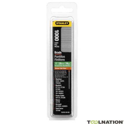 Stanley 1-SWK-BN0625T Clavos 15mm Tipo J - 1000 Piezas - 1