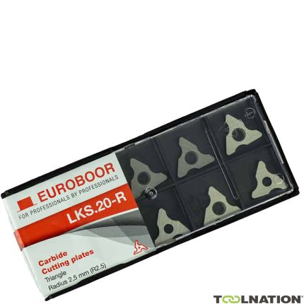 Euroboor LKS.20-R Placas de corte de carburo R2.5 para el cortador de bisel B45S por 10 piezas - 1