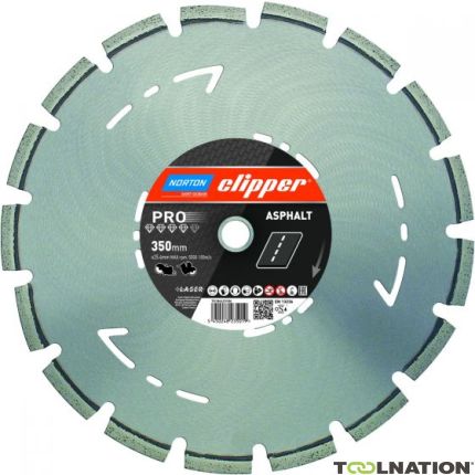 Norton Clipper 70184623184 Hoja de sierra diamantada Pro Asphalt 300 x 25,4 mm Seco/Húmedo - 1