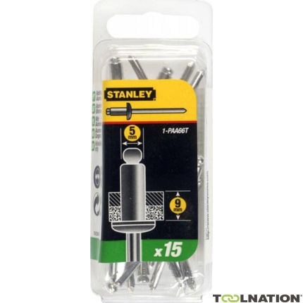 Stanley 1-PAA66T remaches de 5 x 9mm - 15 piezas - 1