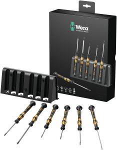 Wera 05030170001 1578 A/6 ESD Electronics - destornilladores + soporte, 6 piezas