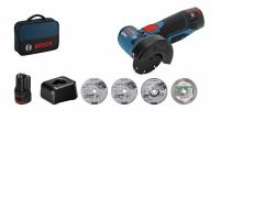 Boschw Amoladora angular GWS 12V-76 12V 2.0Ah Li-ion + set de accesorios 06019F200C