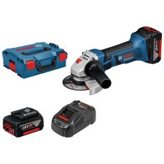 Boschw X-LOCK GWX 18V-8 Amoladora angular profesional sin cable 18V 5.0Ah Li-Ion en L-BOXX 06019J7002