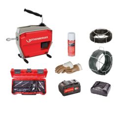 Rothenberger 1000003346 R600 VarioClean 18V 8Ah con espiral DuraFlex SMK y juego de herramientas 16+22mm