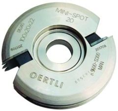 Lamello 132220 Cabezal de corte HM 100 x 20 x 22 mm, Z2 con cuchillas de repuesto Minispot G20