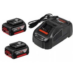 Boschw 1600A00B8J Set de inicio 1 - 2 baterías GBA 18 Volt 5.0 Ah M-C Professional + cargador GAL1880CV