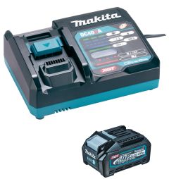 Makita 191J65-4 Juego de arranque XGT DC40RA cargador + 1 x Batería BL4040 40V max 4.0Ah