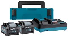 Makita 191J97-1 Set de inicio XGT DC40RA cargador + 2 x Batería BL4040 40V max 4.0Ah en MBox