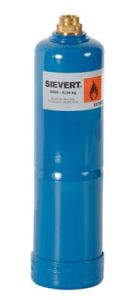 Sievert 200019 Botella de gas 340G sin grifo ni gancho, rellenable y rellenable