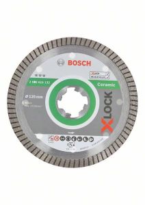 Boschw Disco de corte de diamante X-LOCK Mejor para Ceramic Clean Turbo 125 x 22,23 x 1,4 x 7 mm 2608615132