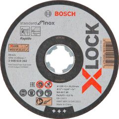 Boschw X-LOCK Discos de amolar estándar para Inox 125x1x22,23 10 unidades en una lata 2608619267