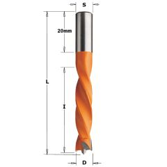 CMT 307.120.11 Broca para espigas HM 12 x 8 x 67 mm Derecha