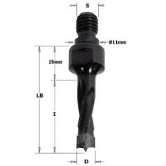 CMT 338.060.11 Broca de espiga con conexión roscada de 6 mm, vástago M10, derecha