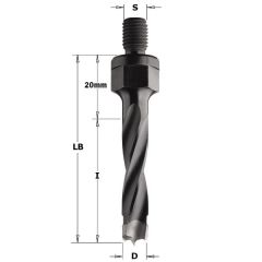 CMT 344.050.11 Broca para espigas 5mm, mango M8, derecha