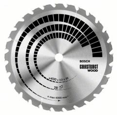 Boschw 2608640632 Hoja de sierra circular 180 x 30 x 12T Construct Wood