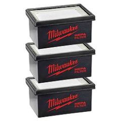 Milwaukee 49902306 Filtro Hepa 3 piezas para kit de extracción de brocas M12DE-M18-M28CPDEX y M18CDEX