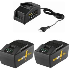 Rems 571591 R220 571591 Power-Pack 22V 5.0Ah Li-Ion 2 x batería + cargador