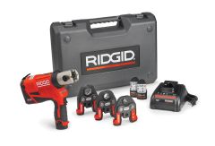 Ridgid 59203 RP240 12 - 35 mm Barra de prensado a batería 12V 2,5 Ah Li-Ion + 3 mordazas V16-V22-V28