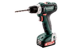 Metabo 601036500 Taladro atornillador sin cable PowerMaxx BS 12 de 12 voltios y 2,0 AHLi-Ion