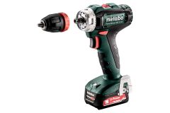 Metabo 601037500 Taladro inalámbrico PowerMaxx BS 12 Q de 12 voltios 2.0 AHLi-Ion + 5 años de garantía del distribuidor