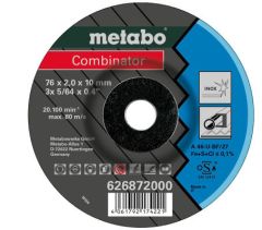 Metabo 626872000 Disco de corte Combinator Inox 76 x 2,5 x 10 mm 3 piezas