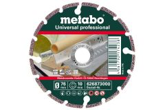 Metabo 626873000 Disco de corte de diamante profesional, UP 76 x 1,2/2,2 x 10 mm