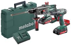 Metabo 685083000 Juego combinado 2.3.2 18V 2.0Ah Li-Ion - Taladro sin cable BS18 + Martillo KHA18LTX