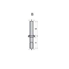 CMT 924.131.00 Husillo para juego de fresas de dientes y ranuras (art. 900.626.11), perfil B, mango 29.75x71 12 mm