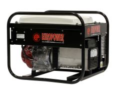 Europower Grupo electrógeno EP6000LN 6 KVA con motor de gasolina Honda 2x 230Volt (16A) Arranque manual 950000604