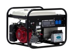 Europower Grupo electrógeno EP6000E-25 6 KVA con motor de gasolina Honda 2x 230Volt (16A) arranque eléctrico 950000609