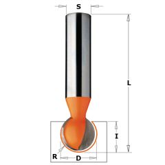 CMT 968.158.11 15,88 mm Molino de bolas para cables, tubos R=7,94 mango 8 mm