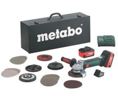 Metabo 600174880 W18LTX Inox Set Amoladora a batería de 18 voltios 5,2Ah Li-Ion