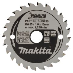 Makita B-29430 Hoja de sierra para laminado 85x15x1,0 24T 7g